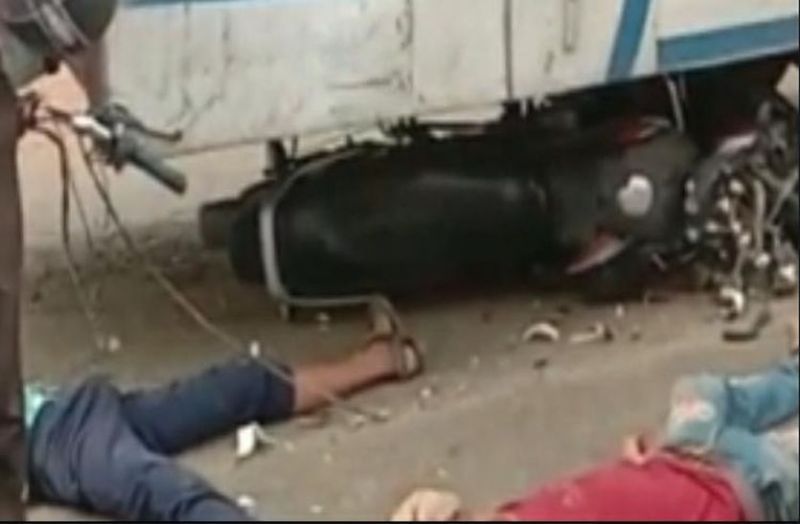 रोडवेज से टकराई बाइक, एक की मौत, दूसरा घायल