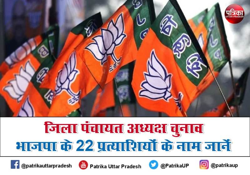 जिला पंचायत अध्यक्ष चुनाव: भाजपा ने 22 नामों का किया ऐलान, नाम जानकर चौंकेंगे जरूर