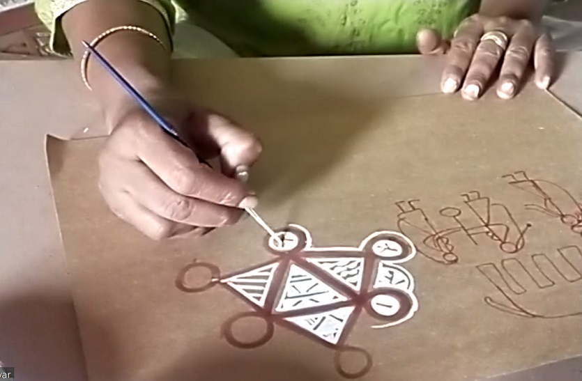 प्रतिभागियों ने मांडना की पारंपरिक लोक कला सीखी