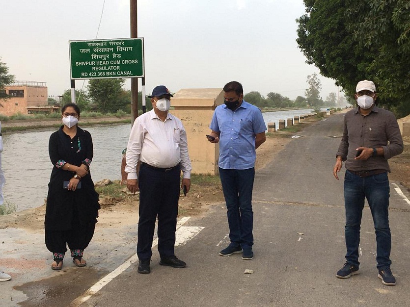 कलक्टर-एसपी ने खखा हैड और शिवपुर हैड सहित नहरों का किया निरीक्षण