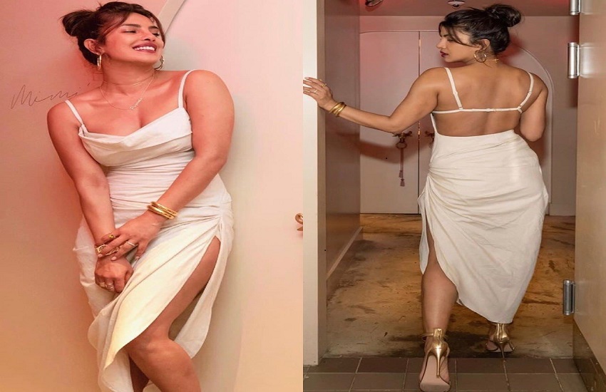 Priyanka Chopra Had a Marilyn Monroe Moment in a Plunging White Halter Dress  | Glamour