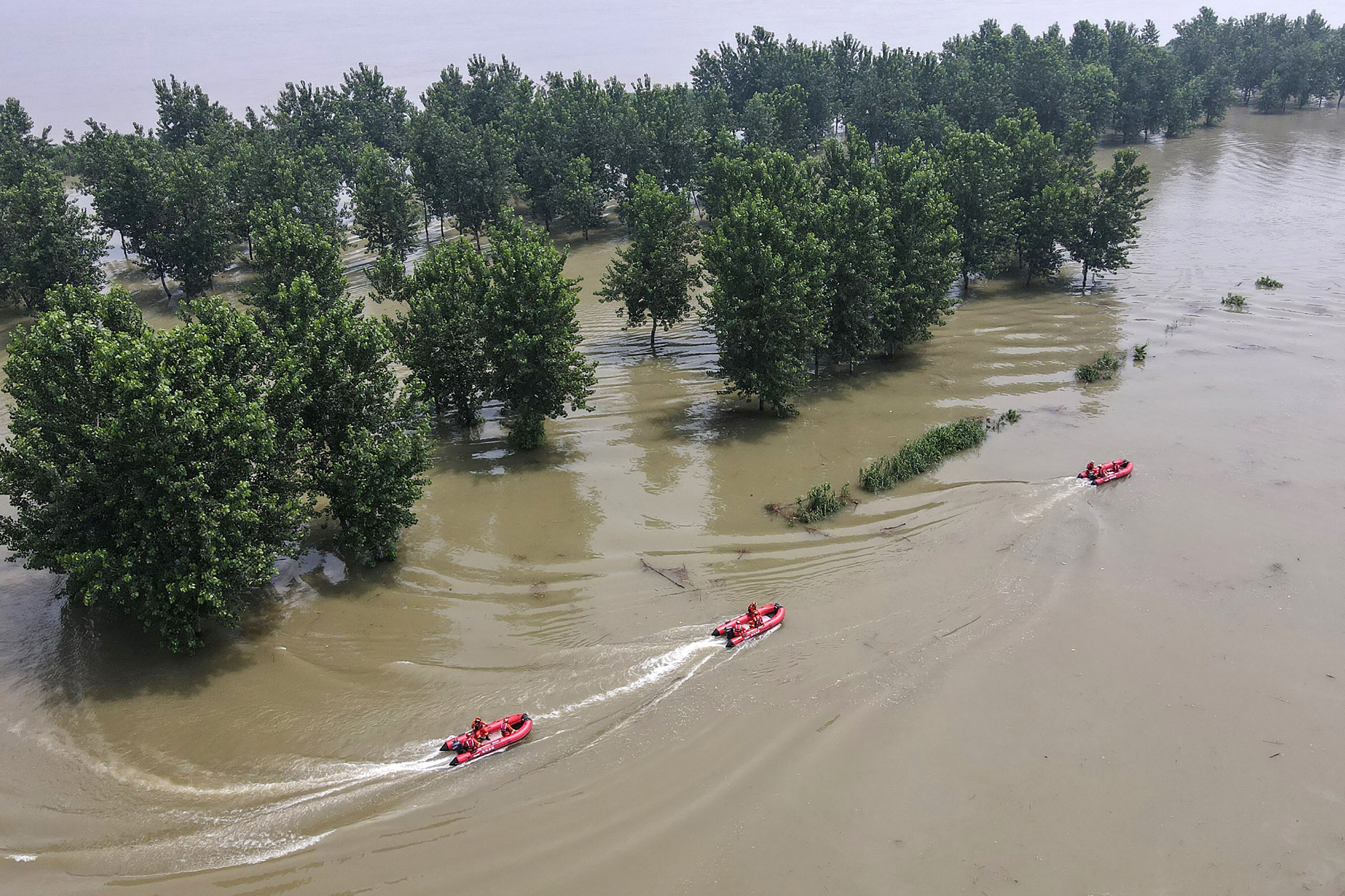 Heavy floods in Henan Province of China