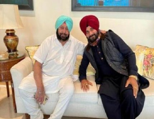 Captain Amrinder Singh and Navjot Sindh Sidhu 