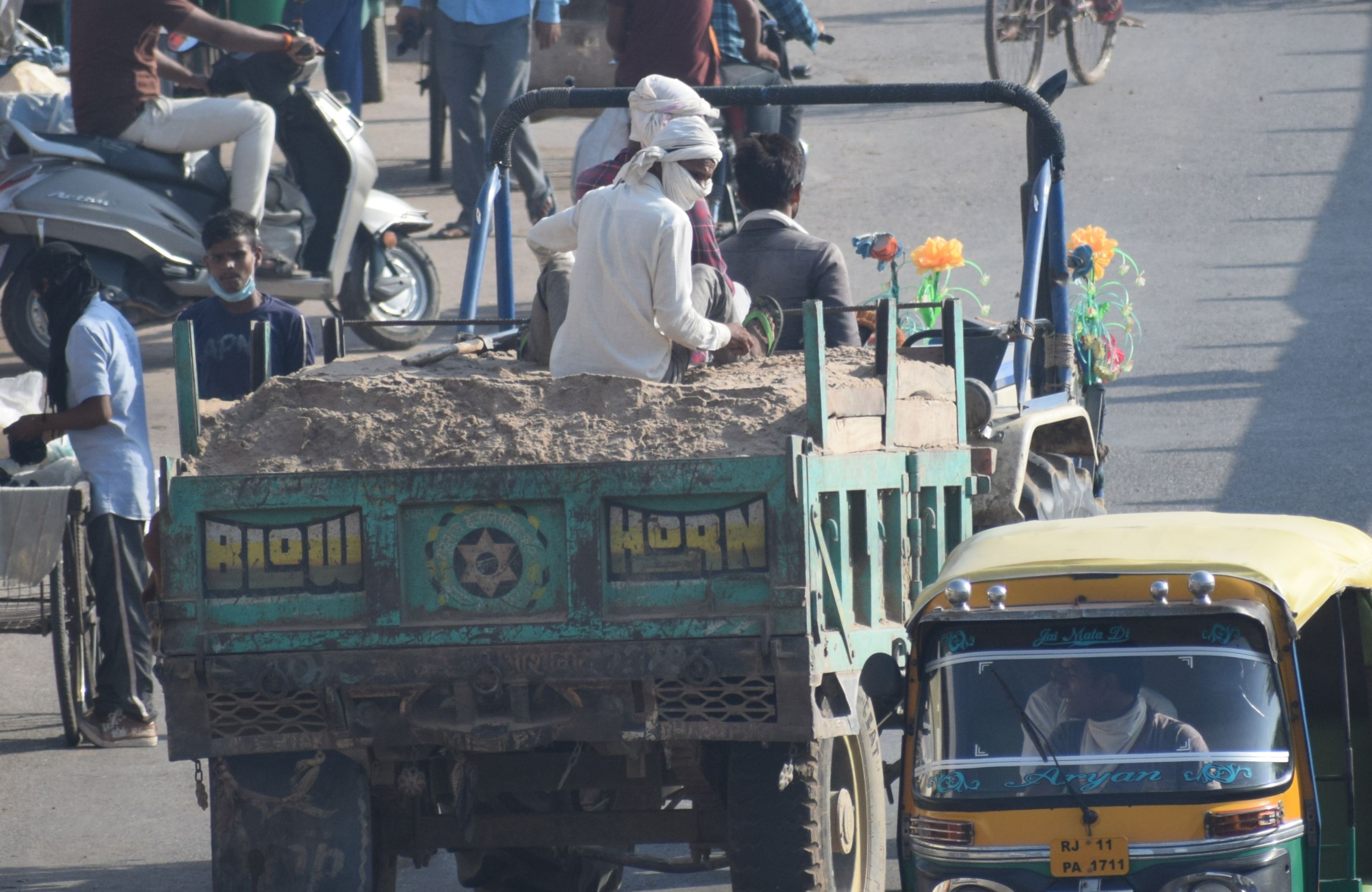 The transport of gravel is happening openly, even after seeing the police-administration is a mute spectator