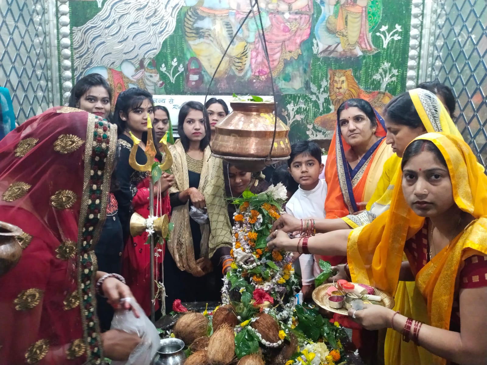 First Monday of Sawan: Rudrabhishek in Shiva temple