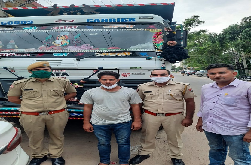 जयपुर से डम्पर चोरी करने वाला बदमाश हरियाणा में गिरफ्तार