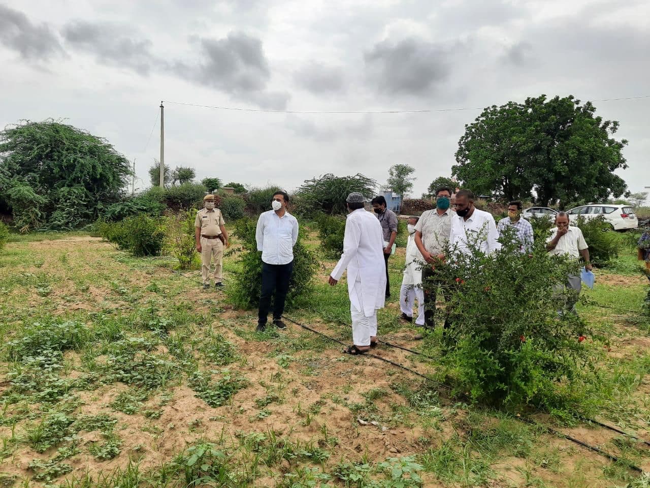 Collector Soni reached Manu village with a team of agricultural officers
