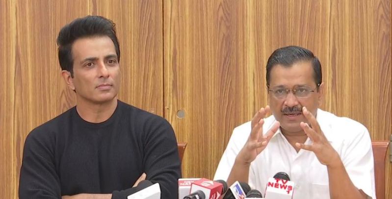 Arvind Kejriwal and Sonu Sood