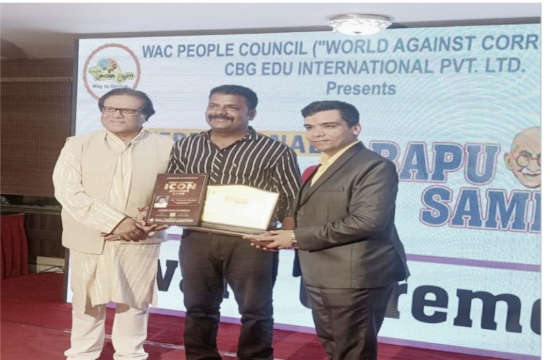 Constable Deepak Gandhi honored with Seva Ratna