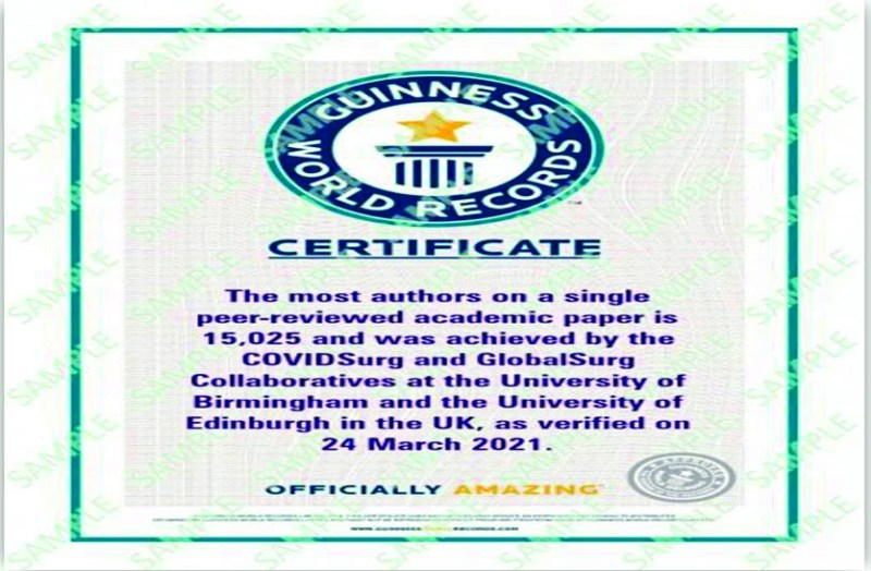 116 देशों के साथ सुल्तानिया अस्पताल का शोध, गिनीज बुक में दर्ज हुआ नाम