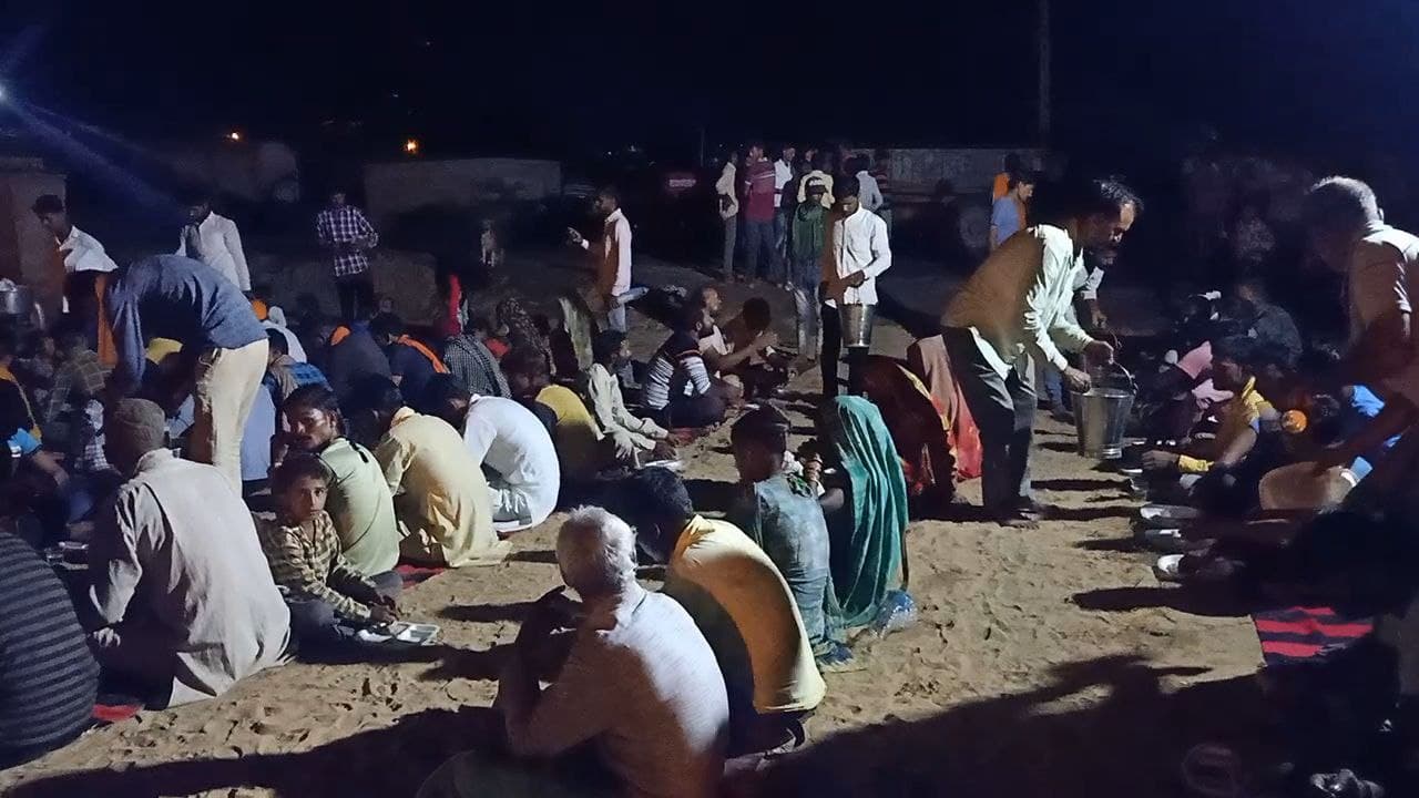 थर्मल स्थित हरिराम बाबा मन्दिर में जागरण