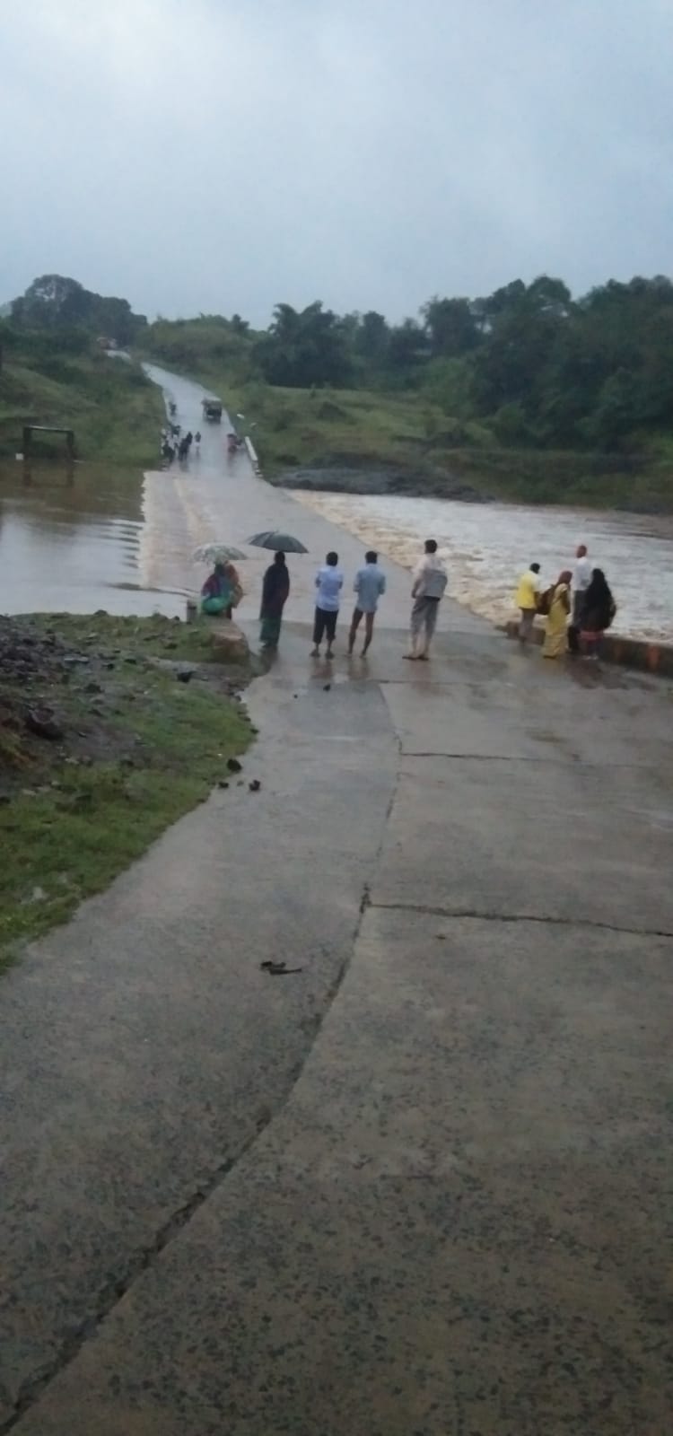 Due to heavy rain, the river and drains of the district are in spate