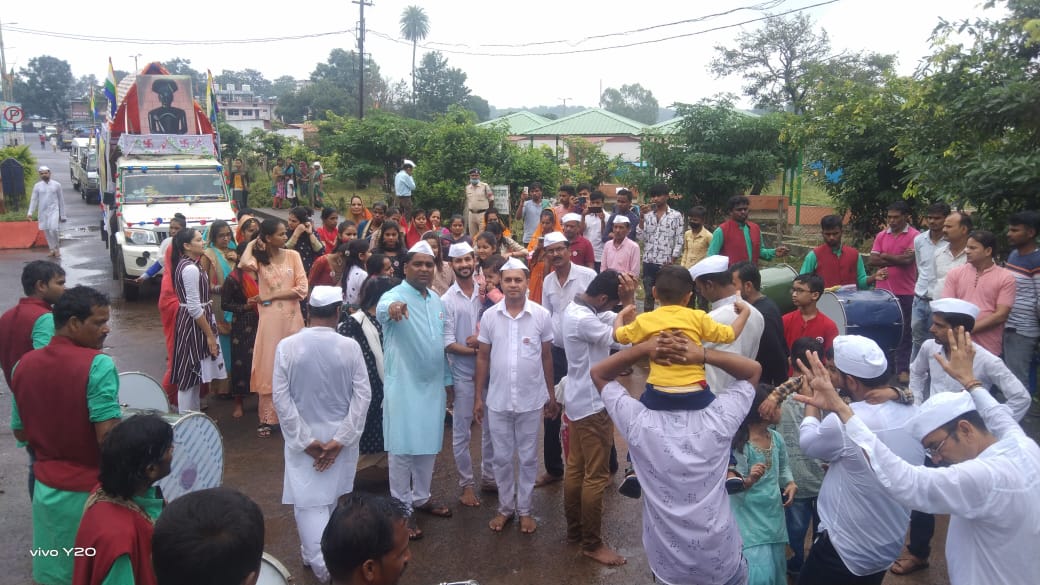 Lord Shri Adinath's procession taken out from Sarvodaya Teerth Jain Te