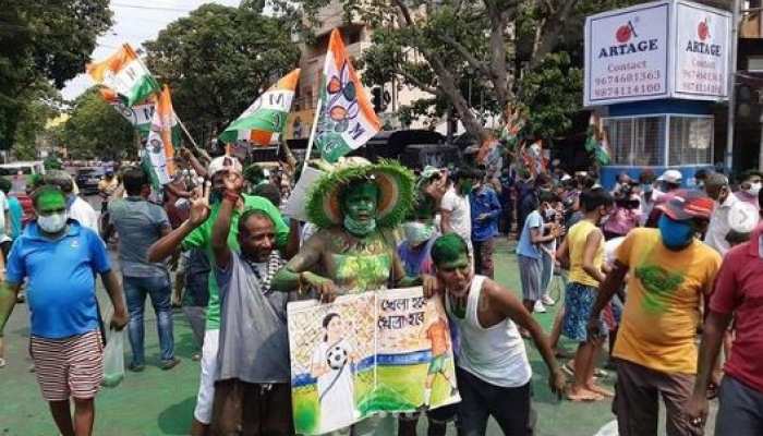 west bengal by election, tmc celebrate despite ec prohibitory order