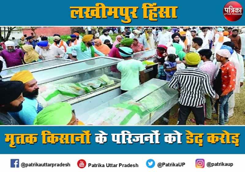 Lakhimpur Kheri Violence 1.45 cr to family members of deceased farmers