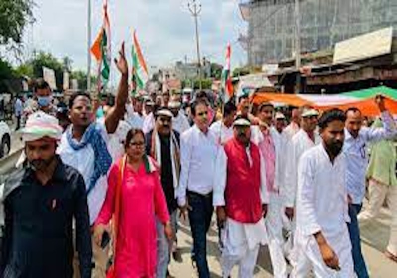 Congress Dharna Pradarshan Demanding Release of Priyanka Gandhi