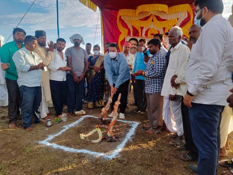 होंबल गांव में निर्माण कार्यों की रखी आधारशिला