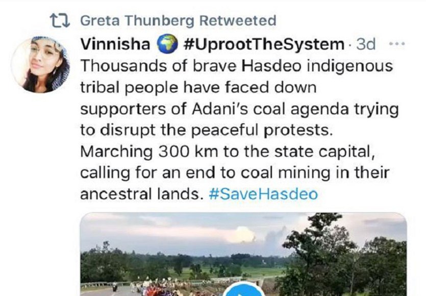 Greta Thunberg retweet
