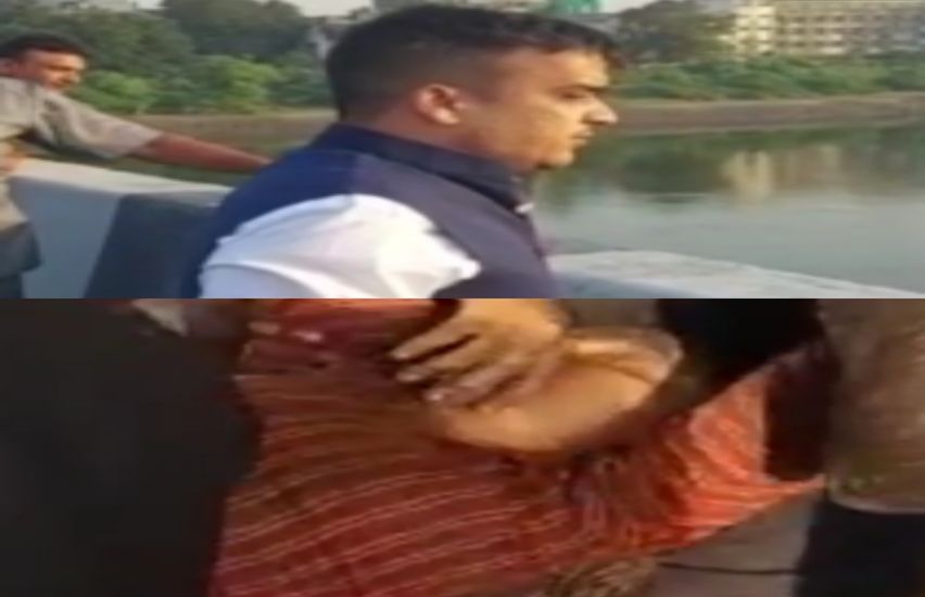 गृह राज्य मंत्री ने काफिला रोक कर महिला को नदी से निकलवाया