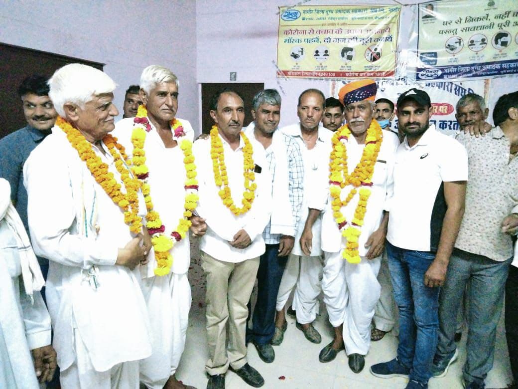 Jeevanram became the president of Nagaur District Milk Producer Cooperative Union