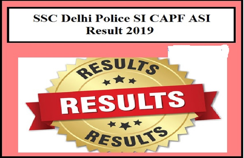 Delhi Police SI Paper 2 Result 2019