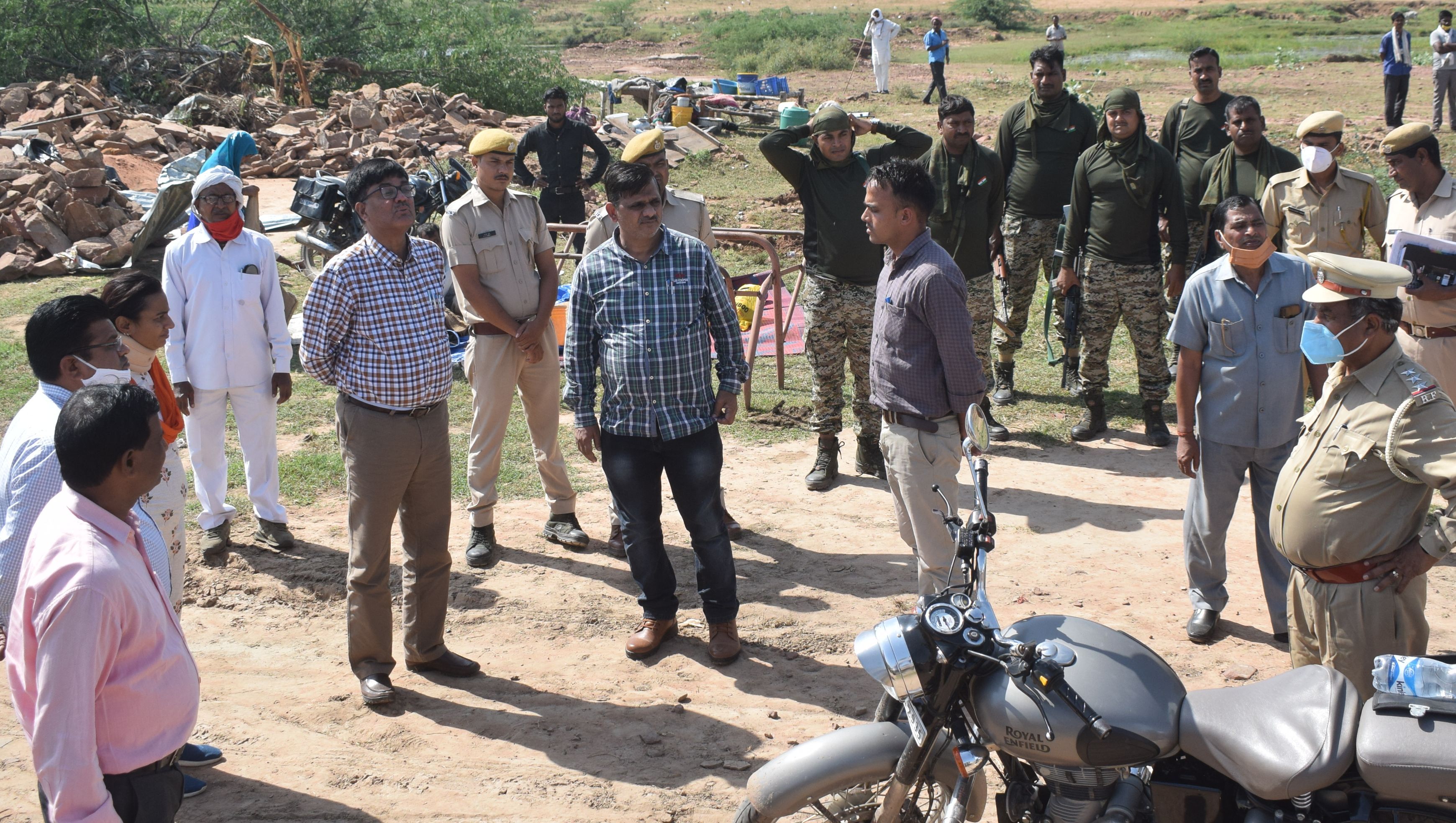 Illegal mining was encroaching on government pasture land, exploded bhanda