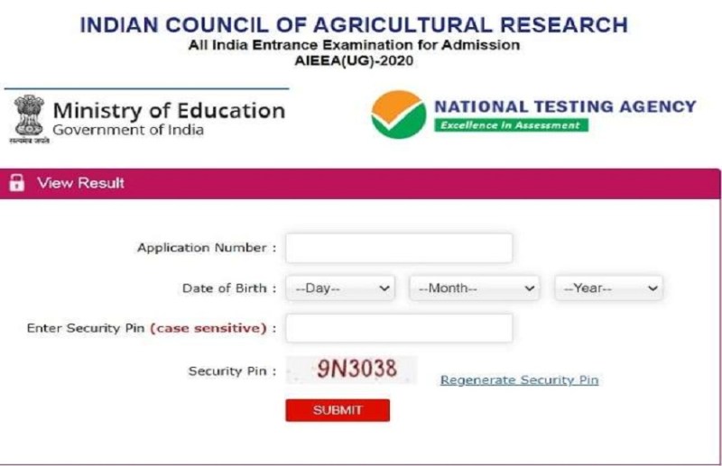 ICAR AIEEA Result 2021