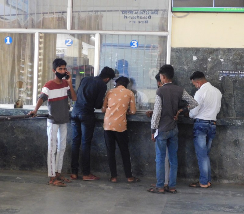 There is a huge rush in trains, getting long waiting