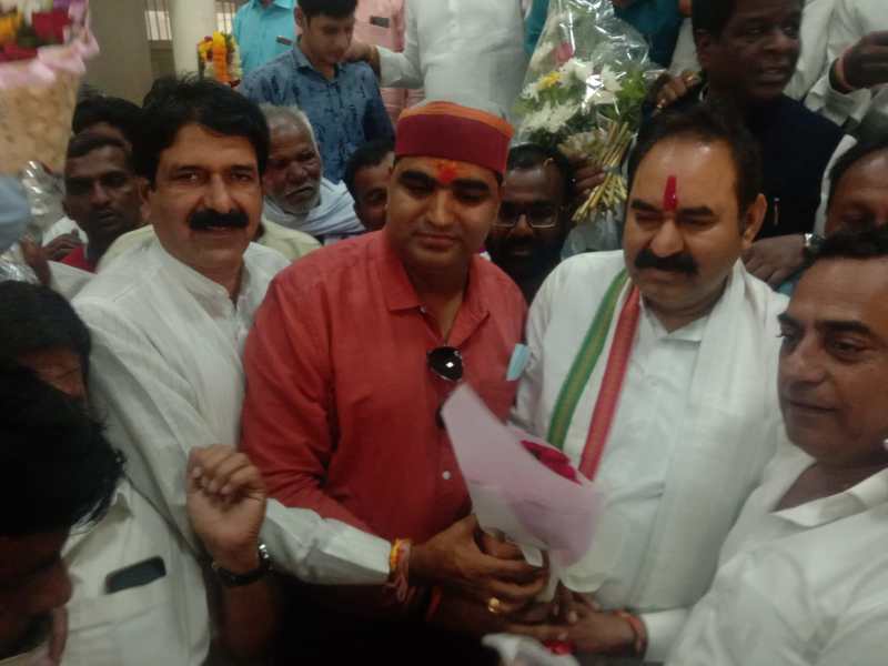 कांग्रेस के सचिव बनने के बाद इंदौर आए पटेल का कांग्रेस ने किया स्वागत