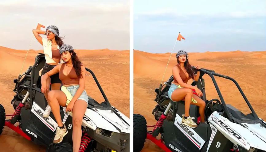 Jhanvi Kapoor and Khushi Kapoor desert Dubai Photos viral