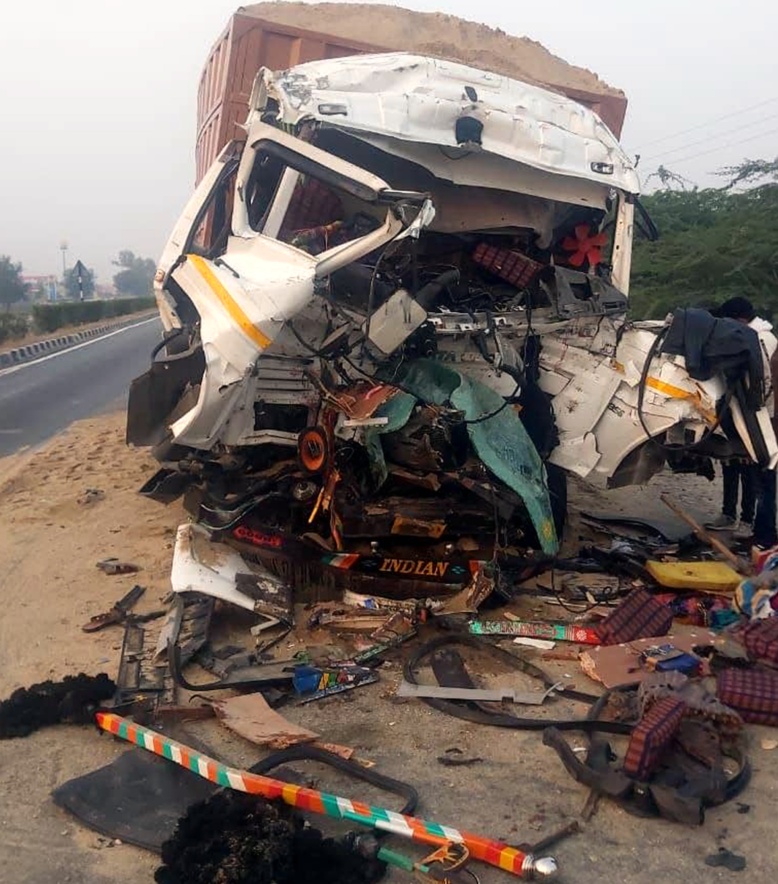 जयपुर-कोटा राजमार्ग पर ट्रेलरों में हुई भिड़ंंत, दो की हुई मौत