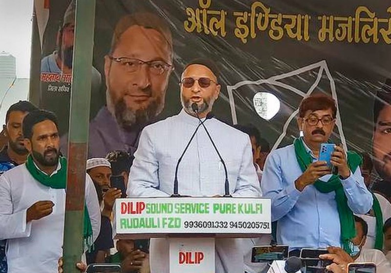 aimim asaduddin owaisi targets bjp in barabanki