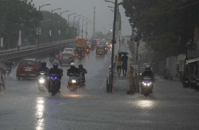 अगले दो दिनों तक चेन्नई समेत राज्य भर में भारी बारिश की चेतावनी
