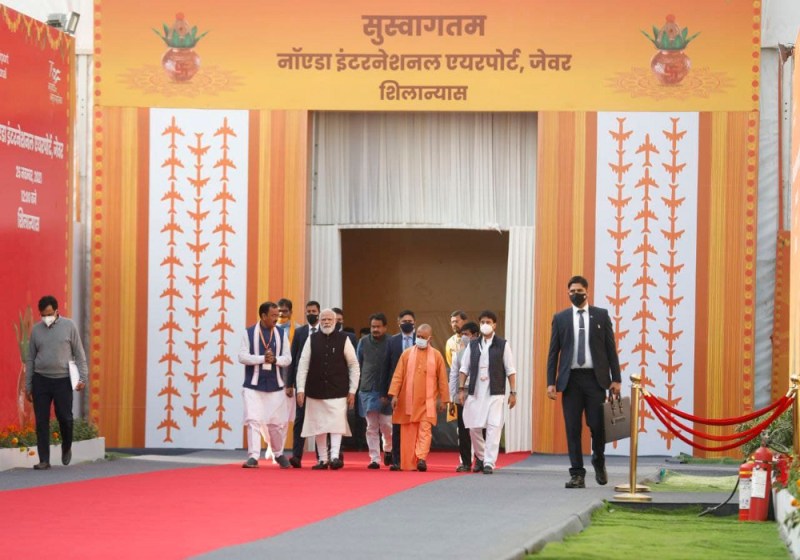 PM Narendra Modi inaugurates Jewar international Airport