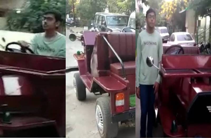 एमपी के स्टूडेंट ने 2 लाख में बना दी इलेक्ट्रिक कार, एक रिचार्ज में चलेगी 185 किमी