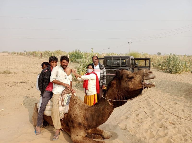 गांव-ढाणी व शहर में फुटपाथ पर बैठे लोगों को लगाया कोविड टीका
