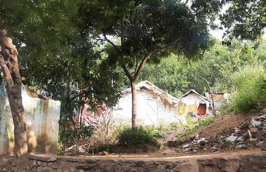The encroachers went over the fencing of Madanmahal hill