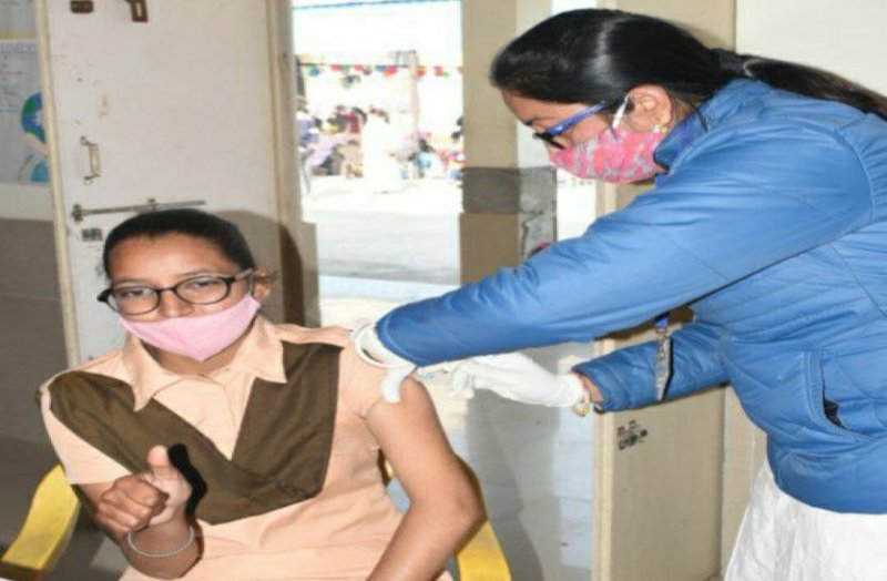 Corona Vaccination Of 15 to 18 Year Old Children In Alwar