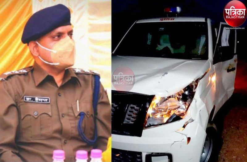 नील गाय से टकराने से सोजत डीएसपी की कार क्षतिग्रस्त, मामूली चोटें आई