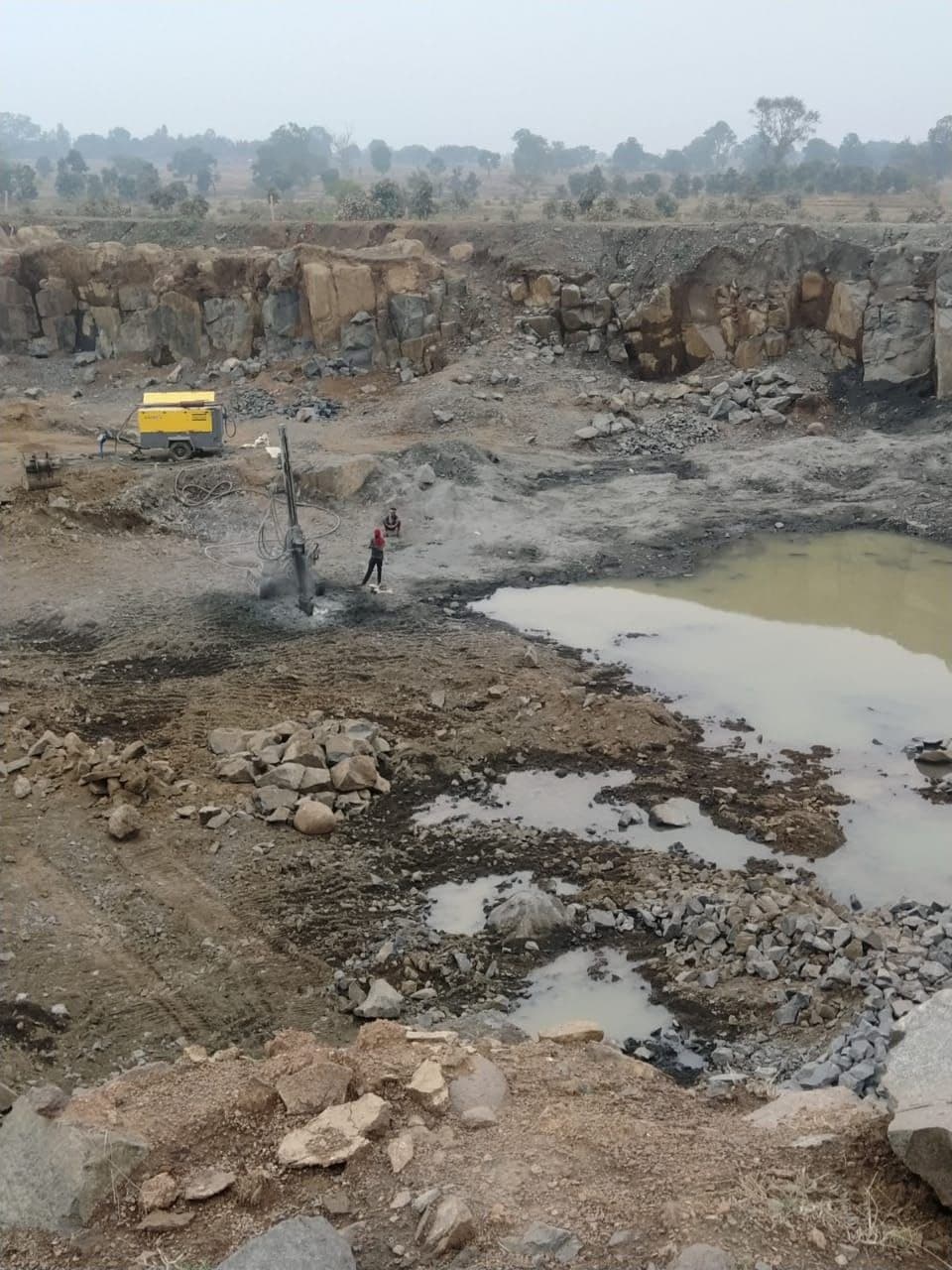 In Dongria Kalan, the contractor is ignoring the rules and mining ston