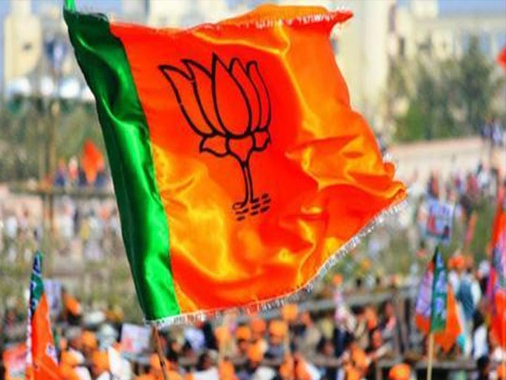 File Photo of BJP Flag in UP Assembly Elections 2022