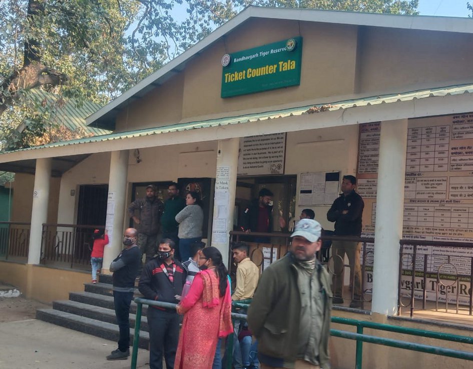 Bandhavgarh ticket counter staff only online ticket for corona positive safari