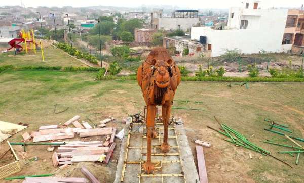 Scrap Garden- सुरपुरा में लोहे के कबाड़ से बन रहा स्क्रैप गार्डन, देखें तस्वीरें...  