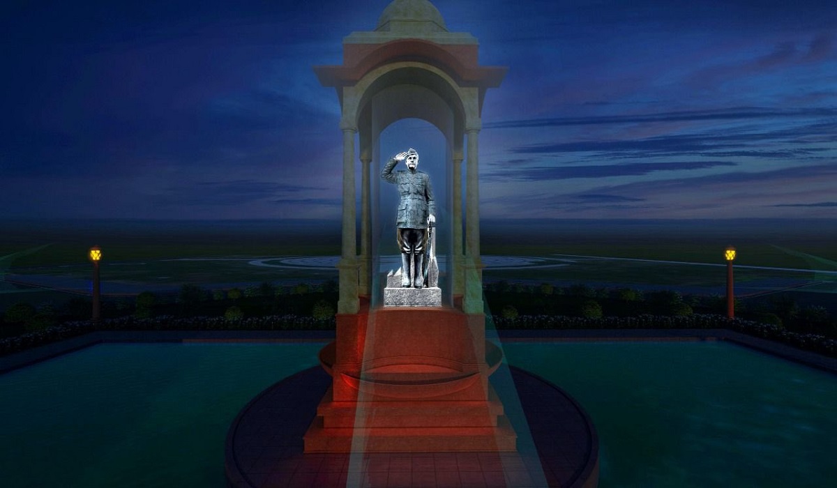PM Modi Unveils Netaji Subhash Chandra Bose Hologram at India Gate