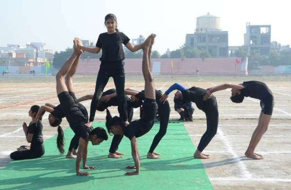 Importance of healthy body explained through yoga drill