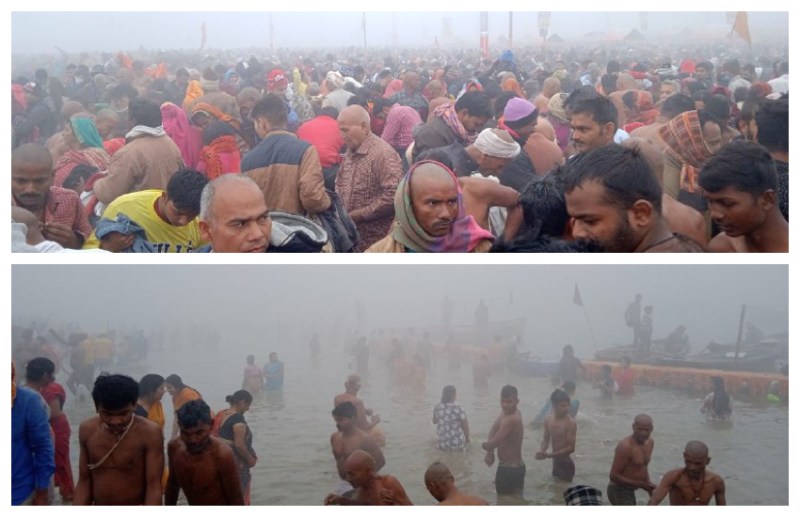 कोरोना पर आस्था भारी: मौनी अमावस्या पर आस्था की डुबकी लगाने पहुंचे स्नानार्थी, श्रद्धलुओं से पटा माघ मेला