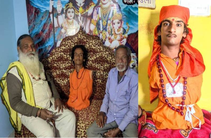 23 वर्ष के संत का कद 27 ईंच, शरीर है लेकिन हाथ पैर नहीं, लुड़क-लुड़क कर चलते हैं ये महाराज
