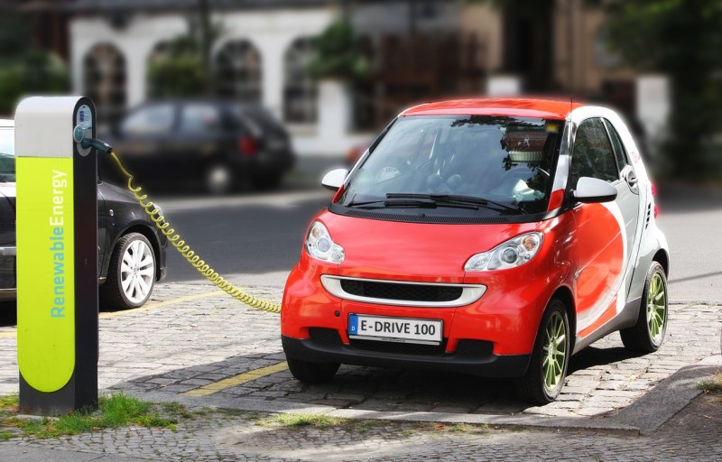 Symbolic Photo of Electric Car during charging in india