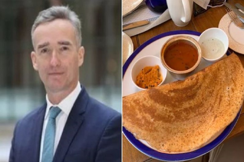 British High Commissioner Alex Ellis Wins Heart again Eats Dosa Again With Hands