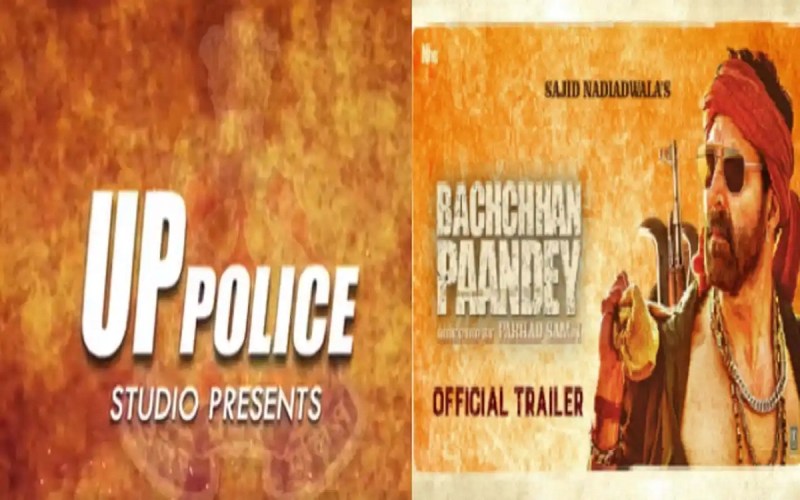 यूपी पुलिस फोर्स ने 'बच्चन पांडे' को लेकर की रील और रियल लाइफ की तुलना, होली से पहले दी लोगों को चेतावनी 'होली पे रंग, नो गोली'